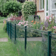 изгородь из гиттер 3D сетки на участке